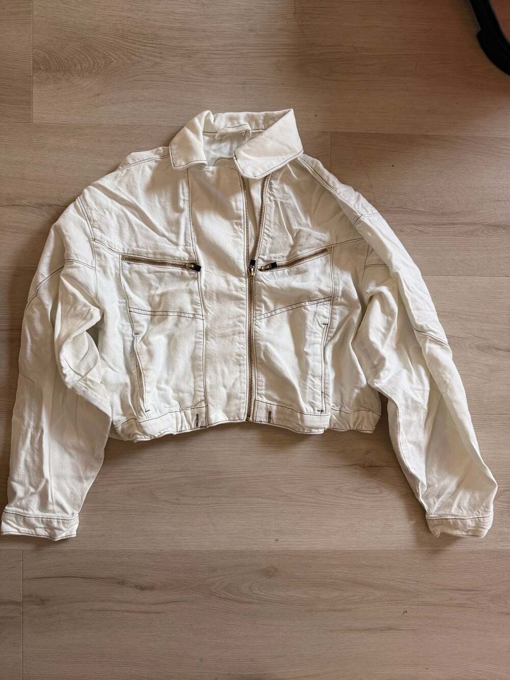 We The Free Urban Jacket Size S White Denim
